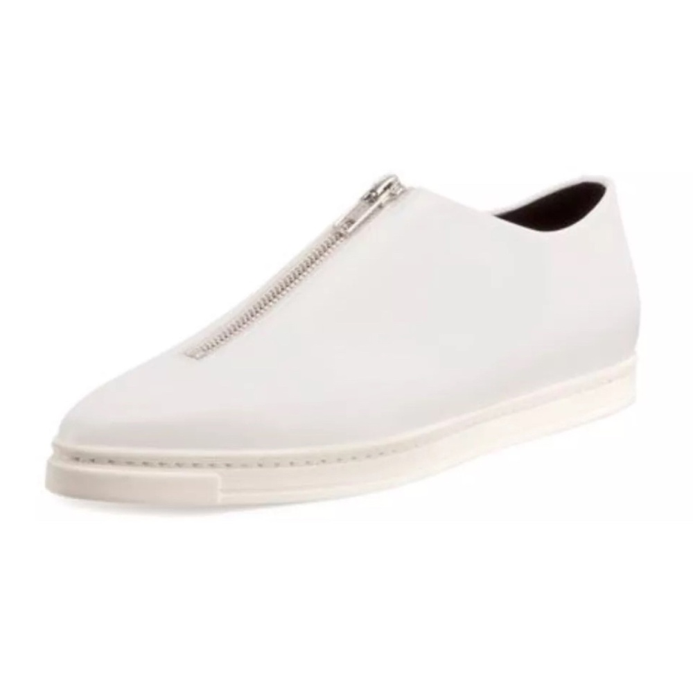 Stella McCartney White SLIGO zip front sneaker shoes size 40